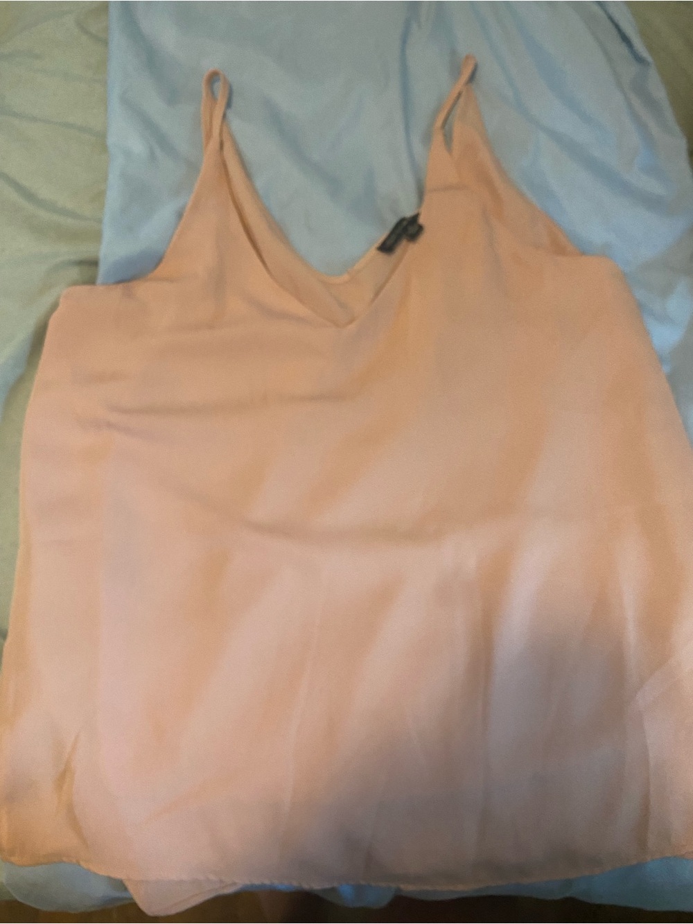 Shinestar Peach Spaghetti Strap V-Neck Cami